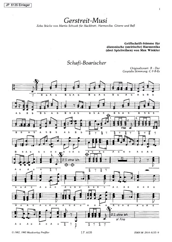 Schafi Boarischer für Steirische Harmonika